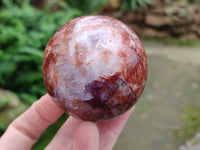 Polished Red Hematoid Quartz Spheres x 4 From Ambatondrazaka, Madagascar