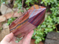 Polished Banded Tiger Iron Tower x 1 From Northern Cape, South Africa