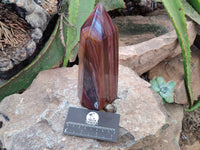 Polished Banded Tiger Iron Tower x 1 From Northern Cape, South Africa