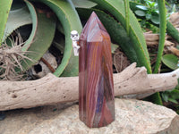 Polished Banded Tiger Iron Tower x 1 From Northern Cape, South Africa