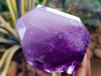 Polished Window Amethyst Quartz Points x 2 From Akansobe, Madagascar - Toprock Gemstones and Minerals 