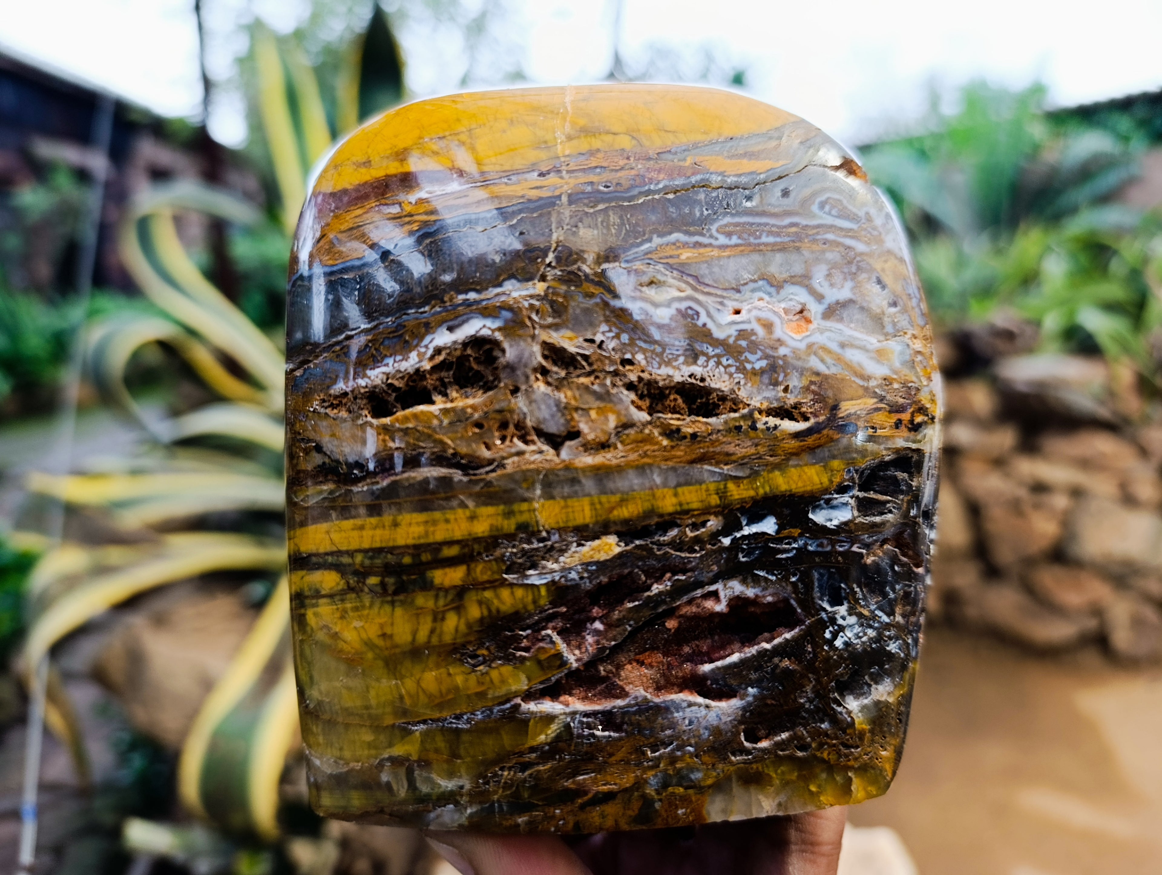 Polished Neolite Standing Free Forms x 2 From Prieska, South Africa - Toprock Gemstones and Minerals 