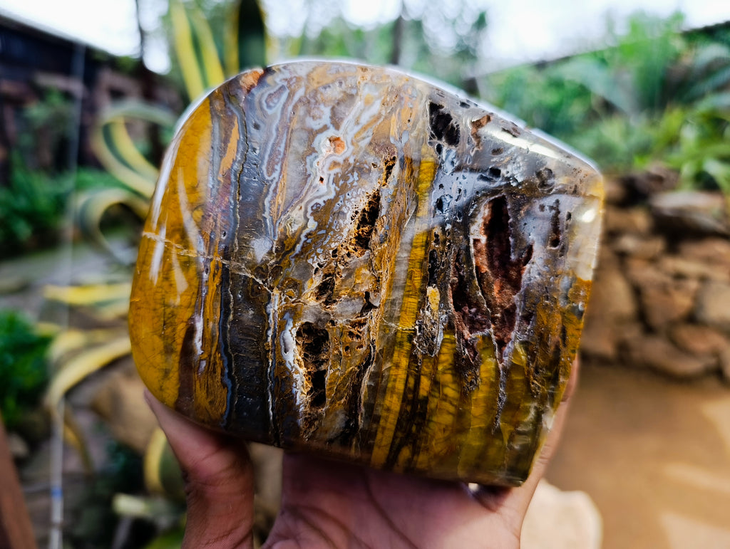 Polished Neolite Standing Free Forms x 2 From Prieska, South Africa - Toprock Gemstones and Minerals 