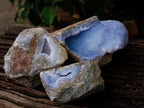 Natural Blue Lace Agate Geode Specimens x 6 From Nsanje, Malawi - Toprock Gemstones and Minerals 