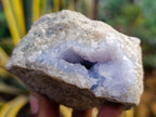 Natural Blue Lace Agate Geode Specimens x 6 From Nsanje, Malawi - Toprock Gemstones and Minerals 
