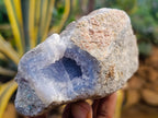 Natural Blue Lace Agate Geode Specimens x 6 From Nsanje, Malawi - Toprock Gemstones and Minerals 