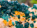 Natural Dioptase On Dolomite Specimens x 3 From Likasi, Congo - Toprock Gemstones and Minerals 