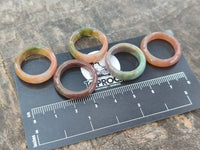 Polished Mix of Selected Stone Rings x 35 From Southern Africa