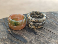 Polished Mix of Selected Stone Rings x 35 From Southern Africa