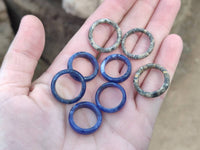 Polished Mix of Selected Stone Rings x 35 From Southern Africa