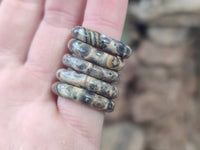Polished Mix of Selected Stone Rings x 35 From Southern Africa