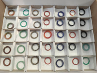 Polished Mix of Selected Stone Rings x 35 From Southern Africa