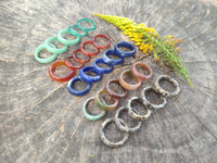 Polished Mix of Selected Stone Rings x 35 From Southern Africa