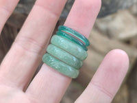 Polished Mix of Selected Stone Rings x 35 From Southern Africa