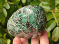Polished Emerald Mica 'Mutokolite' Standing Free Forms x 2 From Mutoko, Zimbabwe