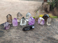 Polished Mixed Mini Inclusion Quartz Crystals x 12 From Madagascar