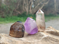 Polished Mixed Mini Inclusion Quartz Crystals x 12 From Madagascar