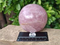 Polished Large Lavender Rose Quartz Spheres with Asterism x 2 From Madagascar