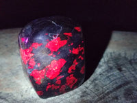 Polished Ruby Corundum In Chrome Verdite Standing Free Forms x 4 From Zimbabwe