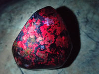 Polished Ruby Corundum In Chrome Verdite Standing Free Forms x 4 From Zimbabwe