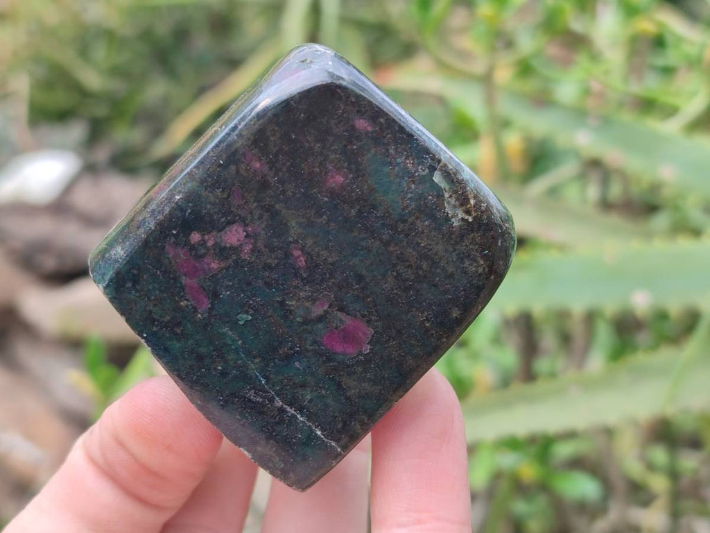 Polished Ruby Corundum In Chrome Verdite Standing Free Forms x 4 From Zimbabwe - Toprock Gemstones and Minerals 