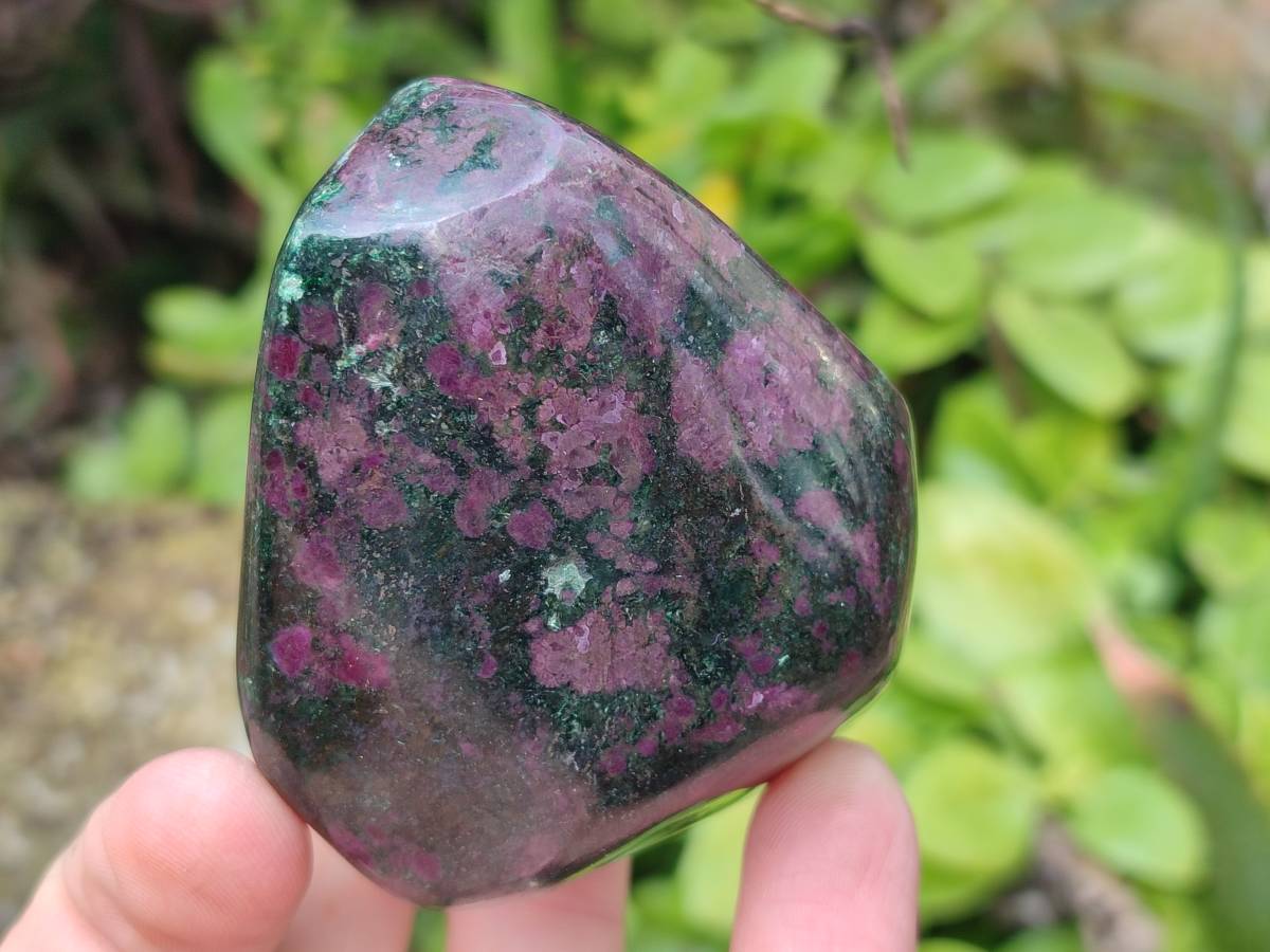 Polished Ruby Corundum In Chrome Verdite Standing Free Forms x 4 From Zimbabwe - Toprock Gemstones and Minerals 