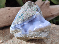 Natural Blue Lace Agate Geode Specimens x 4 From Nsanje, Malawi