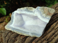 Natural Blue Lace Agate Geode Specimens x 4 From Nsanje, Malawi