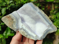 Natural Blue Lace Agate Geode Specimens x 4 From Nsanje, Malawi