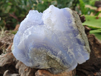 Natural Blue Lace Agate Geode Specimens x 4 From Nsanje, Malawi