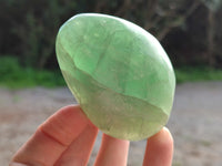 Polished Fluorescent Green Fluorite Spheres x 4 From Madagascar