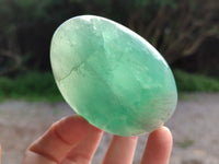 Polished Fluorescent Green Fluorite Spheres x 4 From Madagascar