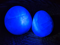 Polished Fluorescent Green Fluorite Spheres x 4 From Madagascar