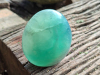 Polished Fluorescent Green Fluorite Spheres x 4 From Madagascar