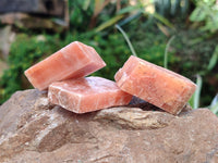 Natural Sunset Orange Rhombohedron Calcite Specimens x 35 From Spitzkop, Namibia