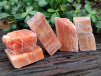 Natural Sunset Orange Rhombohedron Calcite Specimens x 35 From Spitzkop, Namibia