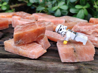 Natural Sunset Orange Rhombohedron Calcite Specimens x 35 From Spitzkop, Namibia