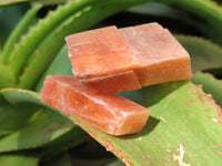 Natural Sunset Orange Rhombohedron Calcite Specimens x 35 From Spitzkop, Namibia