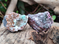 Natural Drusy Salrose Cobaltion Dolomite with Malachite, Chrysocolla and Duftite specimens x 35 From Congo