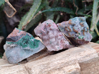 Natural Drusy Salrose Cobaltion Dolomite with Malachite, Chrysocolla and Duftite specimens x 35 From Congo