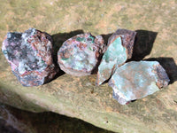 Natural Drusy Salrose Cobaltion Dolomite with Malachite, Chrysocolla and Duftite specimens x 35 From Congo