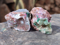 Natural Drusy Salrose Cobaltion Dolomite with Malachite, Chrysocolla and Duftite specimens x 35 From Congo