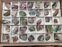 Natural Drusy Salrose Cobaltion Dolomite with Malachite, Chrysocolla and Duftite specimens x 35 From Congo