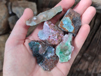 Natural Drusy Salrose Cobaltion Dolomite with Malachite, Chrysocolla and Duftite specimens x 35 From Congo