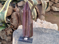 Polished Banded Tiger Iron Tower x 1 From Northern Cape, South Africa
