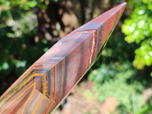 Polished Banded Tiger Iron Tower x 1 From Northern Cape, South Africa