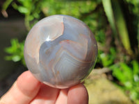 Polished Banded Agate Spheres x 12 From Madagascar