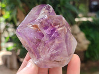 Polished Window Amethyst Quartz Crystals x 2 From Akansobe, Madagascar