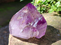 Polished Window Amethyst Quartz Crystals x 2 From Akansobe, Madagascar