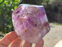 Polished Window Amethyst Quartz Crystals x 2 From Akansobe, Madagascar